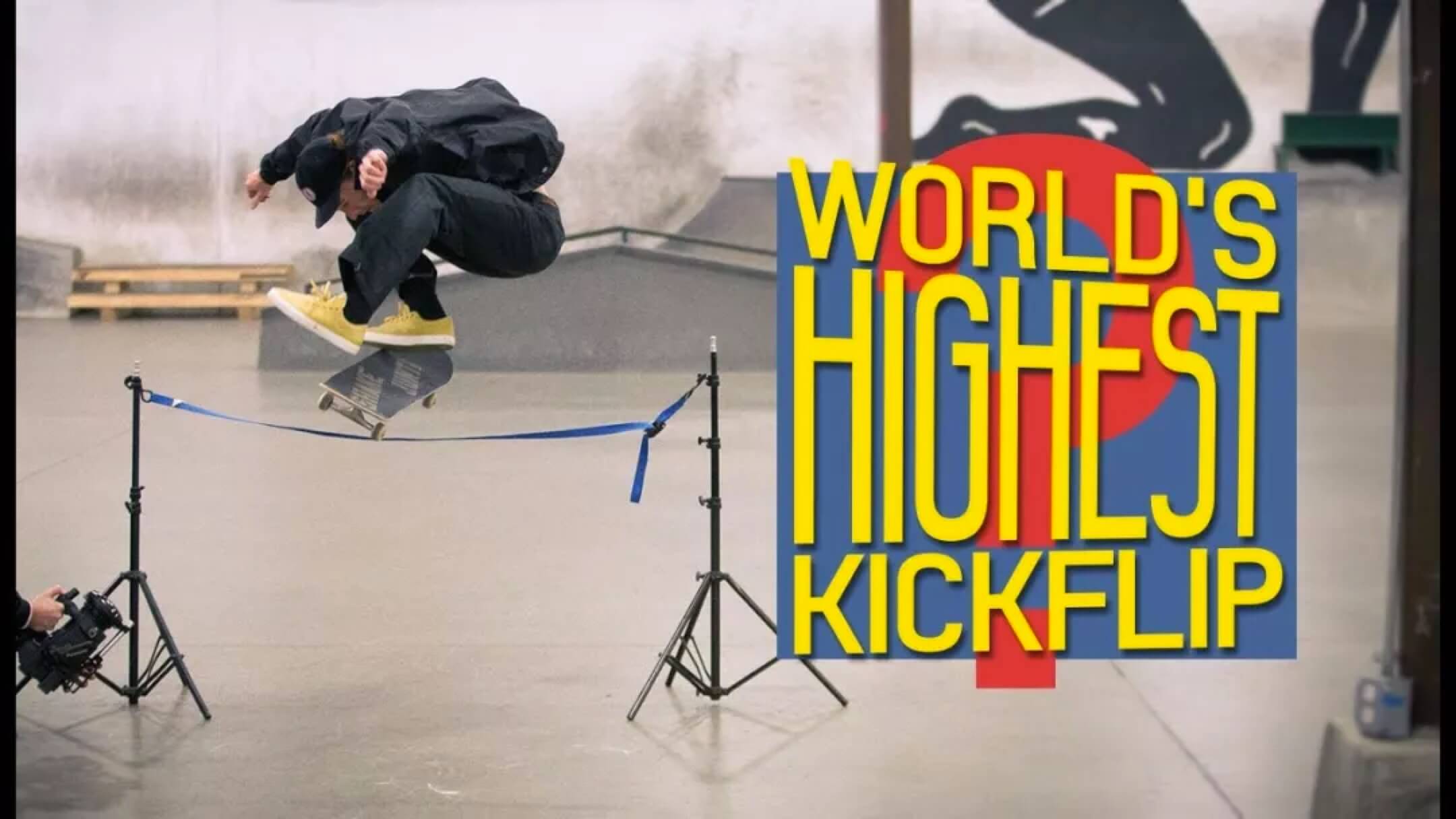 jake hayes 创造了世界最高 kickflip 滑板纪录 – 86